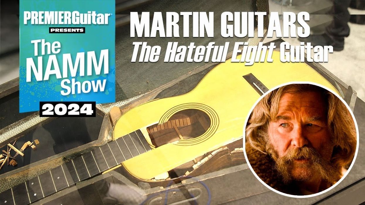 Martin 2 1/2-20 1870s Hateful Eight Guitar Destroyed by Kurt Russell | NAMM 2024