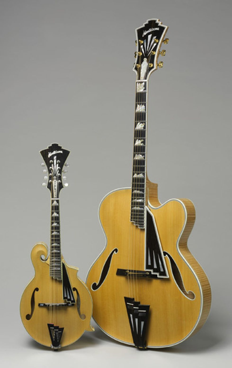 Monteleone Radio City Mandolin, 1995, and рMarilynс Radio City Archtop, 2004