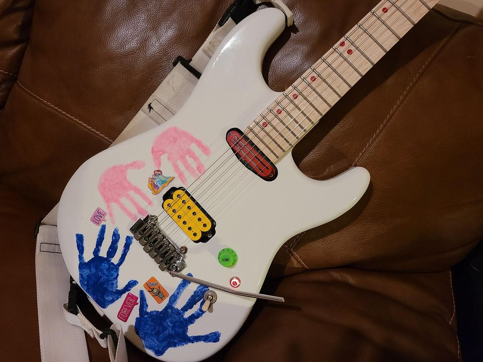 Mr. Hand guitar close-up