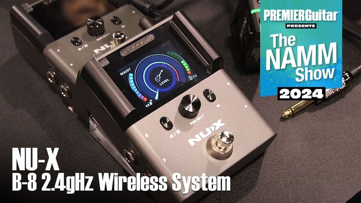 NUX B-8 2.4gHz Guitar Wireless System Demo | NAMM 2024