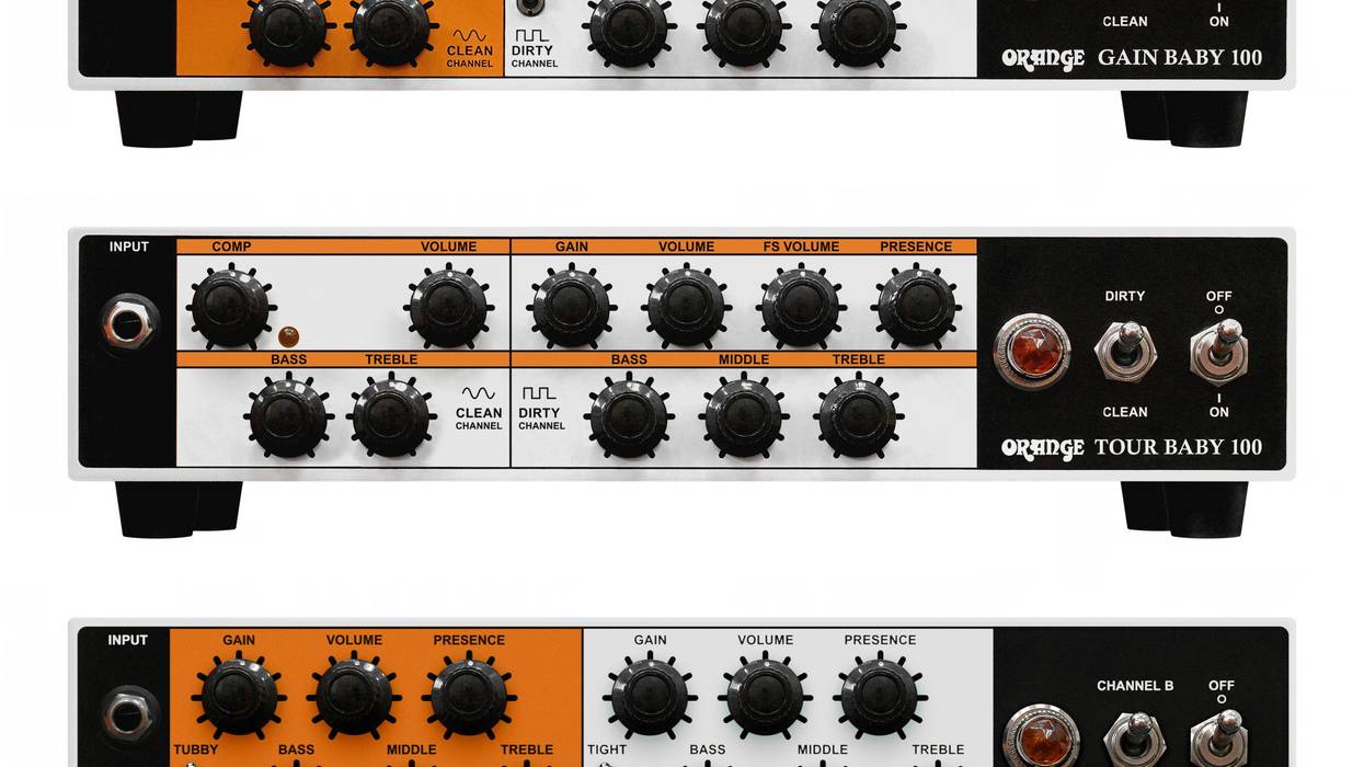 Orange Tour Baby 100, Dual Baby 100, and Gain Baby 100
