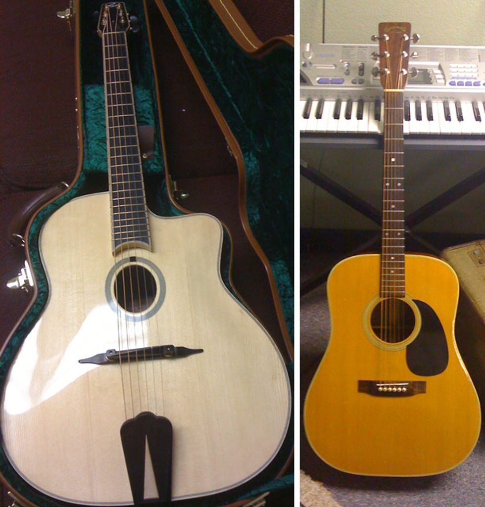 Raines Master Series Gypsy Jazz and '76 Takamine F 360 Front