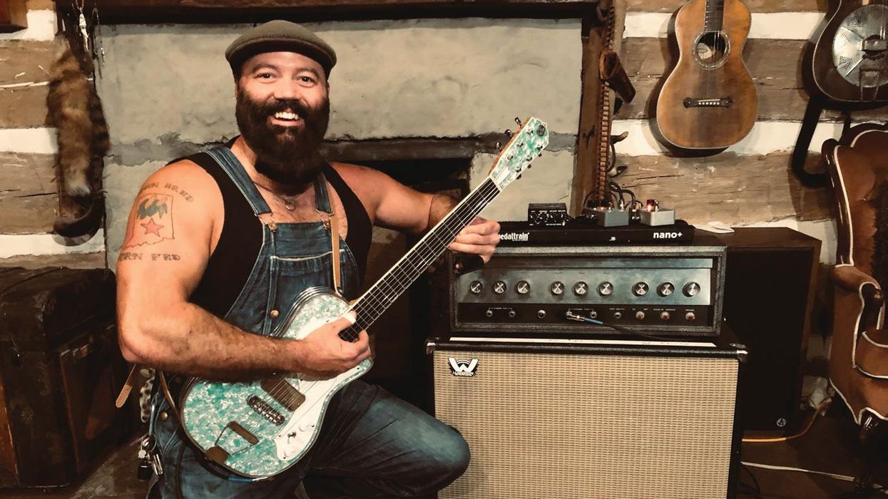 reverend peyton and his silvertone 1484 amp