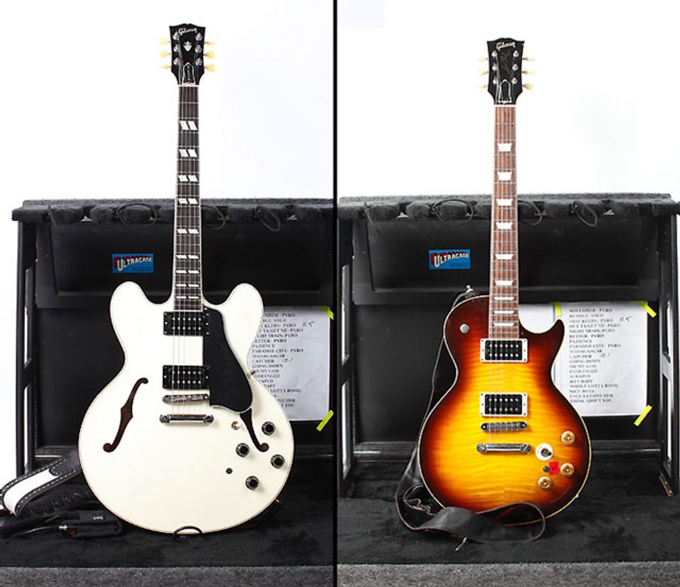 Richard Fortus' Gibson ES-335 and Gibson Les Paul