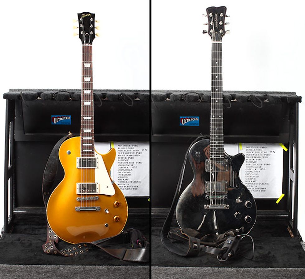 Richard Fortus' Gibson Les Paul Standard Goldtop and James Trussart SteelDeville