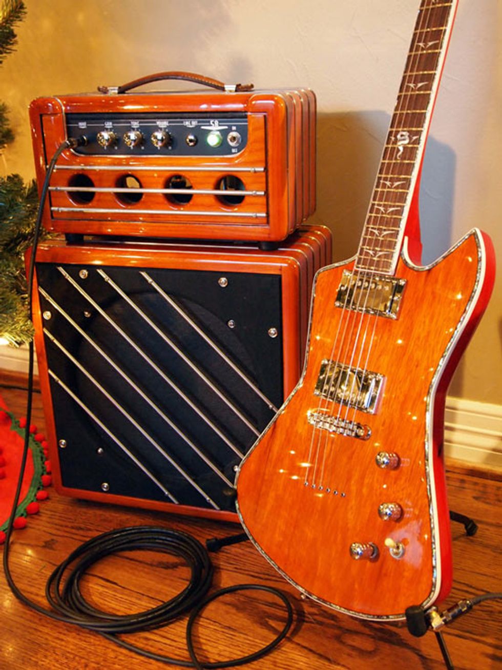 Robert Dupree's Water Moccasin Guitars Custom Cabinet and WMX-1