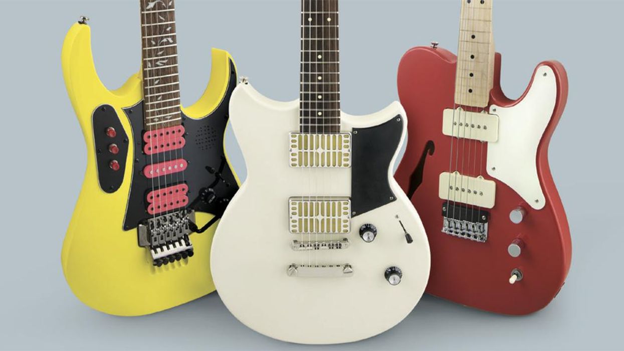 Squier, Ibanez, and Yamaha axes