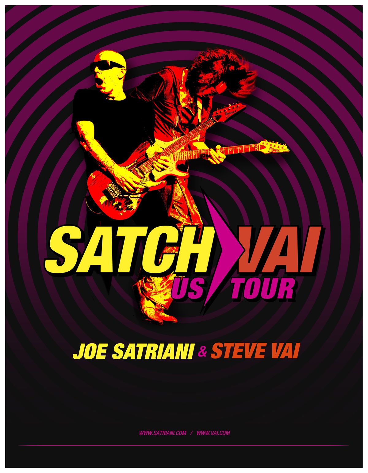 Steve Vai and Joe Satriani guitar tour