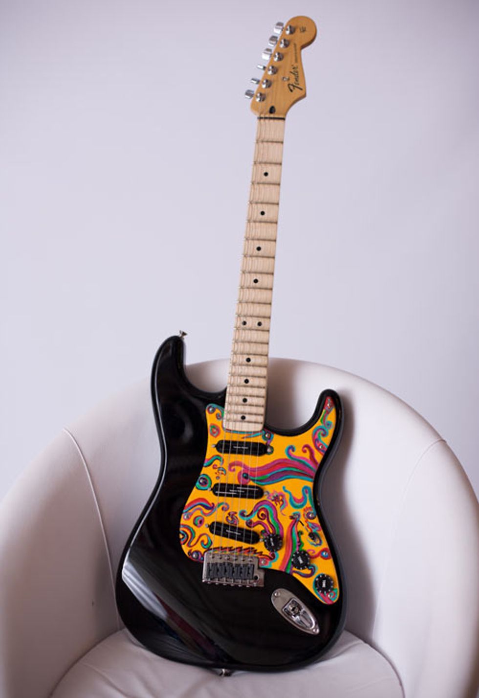 Strat with Custom Painted Pickguard