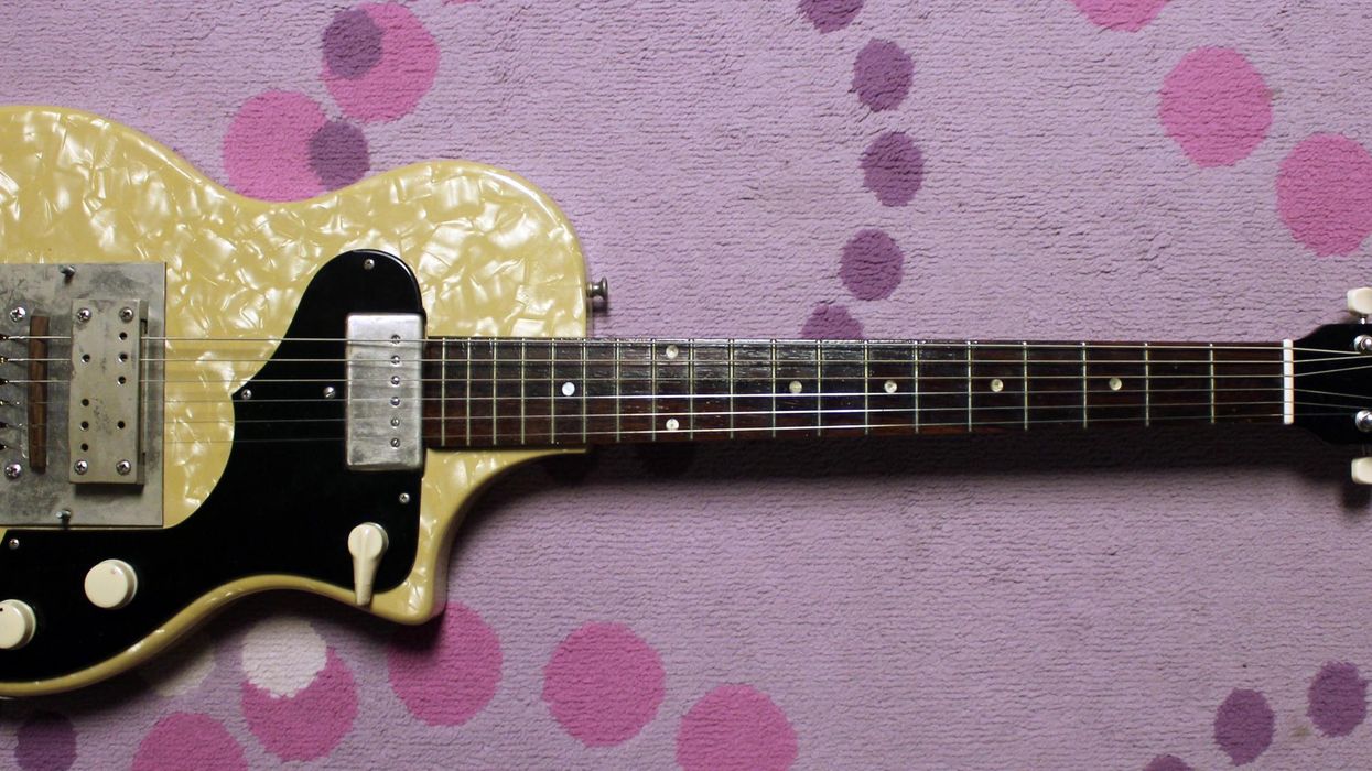 Part Lap Steel, Part Solidbody Electric, All Pearloid!