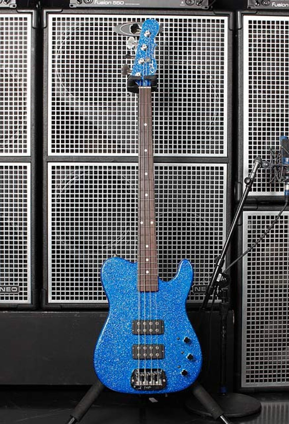 Tom Hamilton's G&L Blue Sparkle ASAT Bass