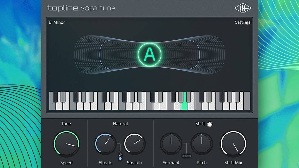 Vocal tuning software interface showing pitch, piano keys, and sound wave visualizations.