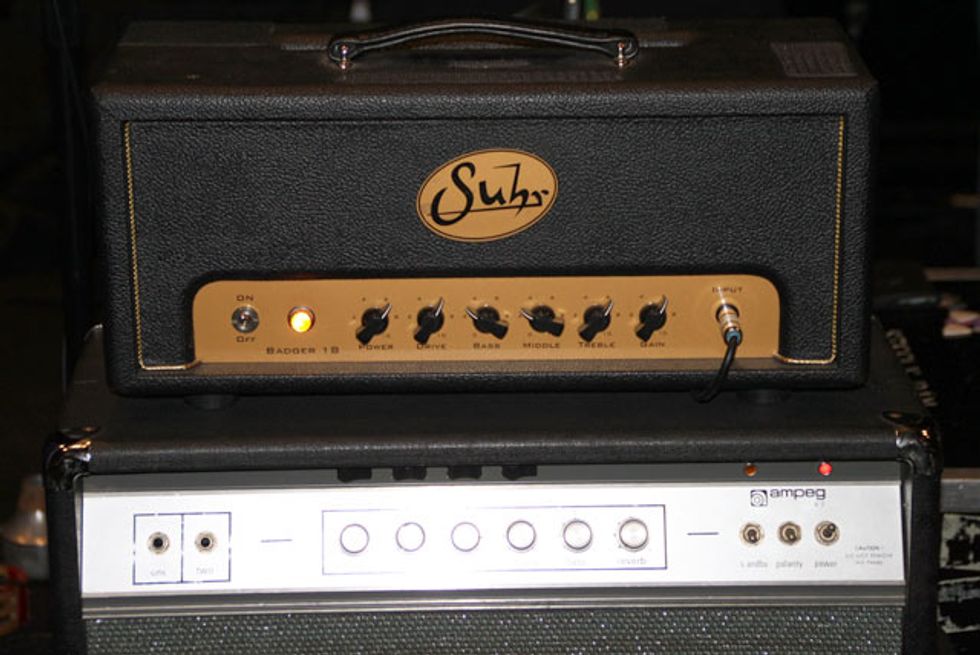 Walter Becker's Suhr Badger 18 and Ampeg V2