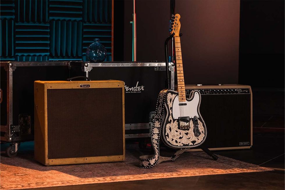 waylon jennings signature guitar and fender amps