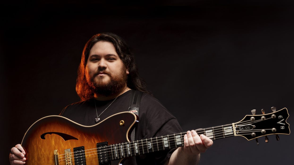 Wolf Van Halen and signature guitar