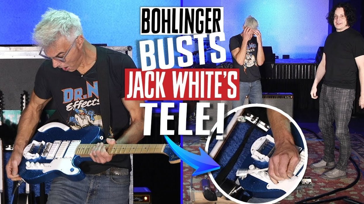 Jack White Rig Bohlinger Dismantles Jack White's Triplecaster Guitar - Premier Guitar